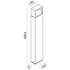 Image de Borne D'Éclairage Ges1162 En Aluminium Moulé Sous Pression 9W Led, Interrupteur Cct 3000K/4000K/6500K, Ip54, Finition Marron - Gealuce