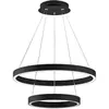 Image de Suspension Criseide S/2P Noir - Led Intégrée 60W 3000Lm 3000K Dimmable Double Émission Aluminium Et Silicone - Gealuce