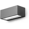 Image de Applique Led Ges970C 15W Double Émission 840Lm 3000K En Aluminium Moulé Sous Pression Gris Anthracite - Applique D'Extérieur Ip65 - Gea Luce