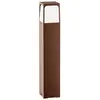Image de Borne D'Extérieur Ges2022, Structure Aluminium Marron, Raccordement E27 Max 18W, Ip44, Diffuseur Opale - Gealuce