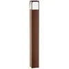 Image de Borne Ges2023 Pour Éclairage Extérieur En Aluminium Marron, Raccord E27 Max 18W, Ip44, Diffuseur Opale - Gealuce