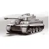 Image de Maquette Pz.Kpw.VI Tigre 1 Ausf E production intermédiaire 1/35 - Italeri Maquette militaire - Ital6507