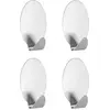 Image de metaltex 294504010 metaltex Klebehaken Lilliput, 4er Set, oval, Edelstahl