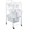 Image de Metaltex Opbergrek met Wielen + 3 Manden 30x38x68 cm Wit