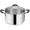 Image de Lagostina Tempra Casserole Profonde Ø 20 Cm Avec Couvercle En Verre, Acier Inox 18/10, Fond Lagotherm, Induction, 3,2 L