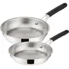 Image de Lot 2 Poêles 24 Et 28 Cm - Tempra Inox - Lagostina