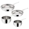 Image de Set De Casseroles - La Prima - Inox - Revêtement Intérieur Inox - 4 Pièces
