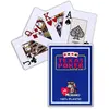 Image de Texas Hold'em Poker Modiano Jumbo Index Bleu   Cartes 100% Plastique