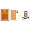 Image de Jeu de cartes Modiano Texas Poker 100 % plastique marron