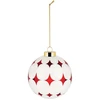 Image de Alessi Boule De Noël Delight Décoration 5 Nika Zupanc Verre Soufflé Blanc Rouge Or Ø 9 Cm