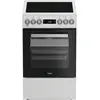 Image de Whirlpool W5V5LCW, Cuisinière indépendante, Noir, Blanc, Boutons, Rotatifs, Tactiles, Blanc, Bas, Tiroir de rangement