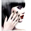 Image de Faux-ongles x12 Stiletto Noirs Auto-Adhesifs
