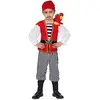 Image de DÃ©guisement Pirate rouge et noir avec perroquet - Enfant