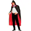 Image de Cape luxe rÃ©versible Noire et rouge avec capuche