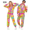 Image de Costume Hippie Groovy Love Fluo - Adulte