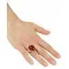 Image de Bague pirate avec pierre rouge