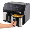 Image de Ardes ARFRYA03D Friteuse à air chaud double, 9 l, indépendante, noir, inox