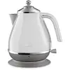 Image de Bouilloire électrique De'Longhi Icona Capitals 1,7 L acier inox blanc Base pivotante 360° sans fil Élément chauffant caché Filtre anti-calcaire amovible Indicateur de niveau - Neuf
