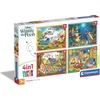 Image de Clementoni Puzzle 4in1 SuperColor Winnie l'Ourson 21514 - Jeu éducatif pour enfants