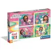 Image de Jeu de puzzle 4 en 1 CLEMENTONI Gabby's Dollhouse 12 16 20 24 pièces 19 x 14 cm multicolore - Neuf
