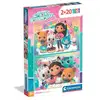Image de Puzzle enfant Clementoni Gabby's Dollhouse 2 puzzles de 20 pièces Carton épais Couleurs pastel - Neuf
