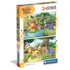Image de Jeu de puzzle CLEMENTONI Winnie l'Ourson 2x60 pièces 120 pièces Gris - Neuf