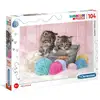Image de Clementoni Sweet Kittens Jeu de puzzle 104 pièce(s) Faune - Neuf
