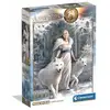 Image de Puzzle 1000 pièces Clementoni Compact REF: 39957 50x70 cm Portrait Anne Stokes Winter Guardians Poster inclus Tons blanc/gris/bleu - Neuf