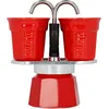 Image de Cafetière Bialetti Mini Express rouge 2 tasses + 2 tasses