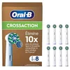 Image de Oral-B Brossettes de Rechange Cross Action, lot de 8, Blanches en occasion ou reconditionné
