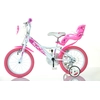 Image de Little Heart 14 pouces 26 cm fille frein sur jante blanc/rose