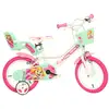Image de Vélo Enfant DINO BIKES PAW PATROL 14 pouces Réglable Freins avant arrière Vert menthe Rose - Neuf