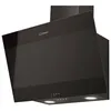 Image de Indesit   Hotte Décorative Inclinée 60cm 647m3/h Noir   3 Vitesses   Filtre Aluminium Lavable   Éclairage Led   Ihvp66lmk