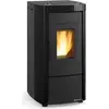 Image de Poêle à granulés de bois 7kw noir - Nordica Extraflame - MOIRAEVONOIR -