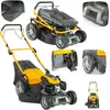 Image de Tondeuse à gazon à conducteur marchant Stiga Combi 48 SQ, moteur à essence 4 temps, largeur de coupe de 46 cm, traction par les roues, fonction mulching, bac de ramassage latéral