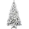 Image de Amicasa Sapin Enneigé Vert 210 Cm Décoratif Noël
