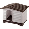 Image de Ferplast 87257099 - Dogvilla 110 Niche pour chiens d'extérieur, paroi latérale rabattable, plastique robuste, résistant aux chocs et aux UV, grille d'aération, 111 x 84 x 79 cm