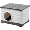 Image de Nische - FERPLAST - PETVILLA 60 - 54 x 43 x 38,5 cm - Weiß / Grau