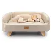 Image de Lit pour chien ou pour chat Ferplast, fabriqué en bois ® et doté d'un coussin moelleux