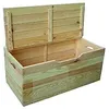 Image de Banquette En Bois Tulipe Avec Couvercle   Dimensions 100x40x50h   Lattes 12mm   Kit De Montage Inclus   Blinky