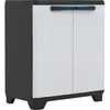 Image de Kis - Armoire Linéaire Basse Avec 1 Étagère 90x68x39 Cm Noir/gris