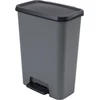 Image de Poubelle Curver COMPATTA BIN, 50 L, 29.4x49.6x62 cm, noire/grise, a dechets, a pedale