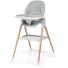 Image de Chaise haute et chaise pour bébé Foppapedretti Bonito 2 en 1, de 6 mois à 6 ans, assise ergonomique et réglable, double plateau, rembourrage amovible, gris