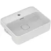 Image de Ideal Standard   Lavabo Semi-encastré Céramique Blanc 500x400 Mm   Trou De Robinet Central   Trop-plein   Montage Sur Plaque Pour Salles De Bains Modernes - T299301