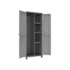 Image de Terry - Armoire A' Balais Cwood En Polypropyle'ne Avec 2 Portes Effet Bois Cm68x39x170h Pour L'Exte'rieur