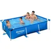 Image de Bestway   Piscine Hors Sol Rectangulaire 259x170x61 Cm   Acier Bleu   Cadre Extérieur   Volume 3.5m³   Hauteur D'Eau 61 Cm