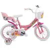 Image de PRINCESS 12, un vélo pour enfants, adapté aux enfants de 3 à 5 ans, pour une taille comprise entre 85 et 105 cm, avec panier et porte-poupon
