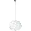 Image de Suspension Carrie Rossi Group Avec Diffuseur En Polycarbonate Blanc, Tige Chromée Et Douille E27, Ip20, 75W - Car001