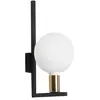 Image de Applique Twin Wall avec Raccordement E27 pour Intérieur - Structure Noir et Laiton Satiné 75W IP20 - Design Décoratif - Groupe Rossini