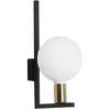 Image de Applique Twin Wall Avec Raccordement E27 Pour Intérieur - Structure Noir Et Laiton Satiné 75w Ip20 - Design Décoratif - Groupe Rossini